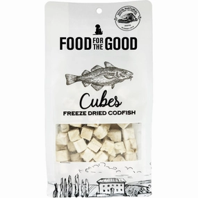 25% OFF: Food For The Good Codfish Cubes Freeze-Dried Treats For Cats & Dogs 50g dog chew toys dog dental chews durable chew toys puppy chew toy bone chew