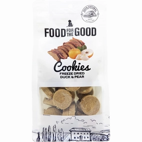 25% OFF: Food For The Good Duck & Pear Cookies Freeze-Dried Treats For Cats & Dogs 70g dog chew toys dog dental chews durable chew toys puppy chew toy bone chew