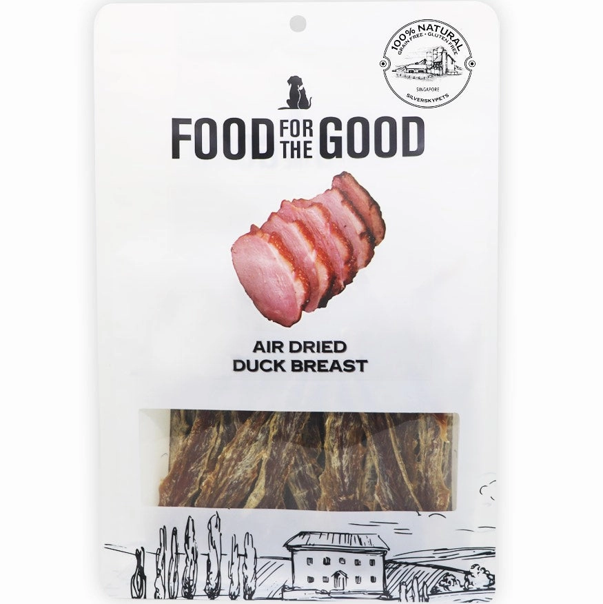 25% OFF: Food For The Good Duck Breast Air-Dried Treats For Cats & Dogs 300g dog chew toys dog dental chews durable chew toys puppy chew toy bone chew