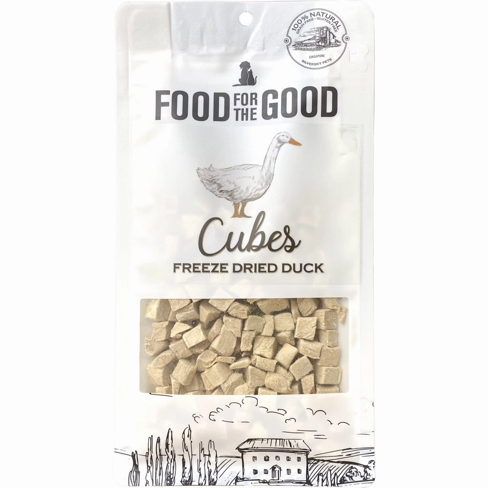 25% OFF: Food For The Good Duck Cubes Freeze-Dried Treats For Cats & Dogs 70g dog chew toys dog dental chews durable chew toys puppy chew toy bone chew
