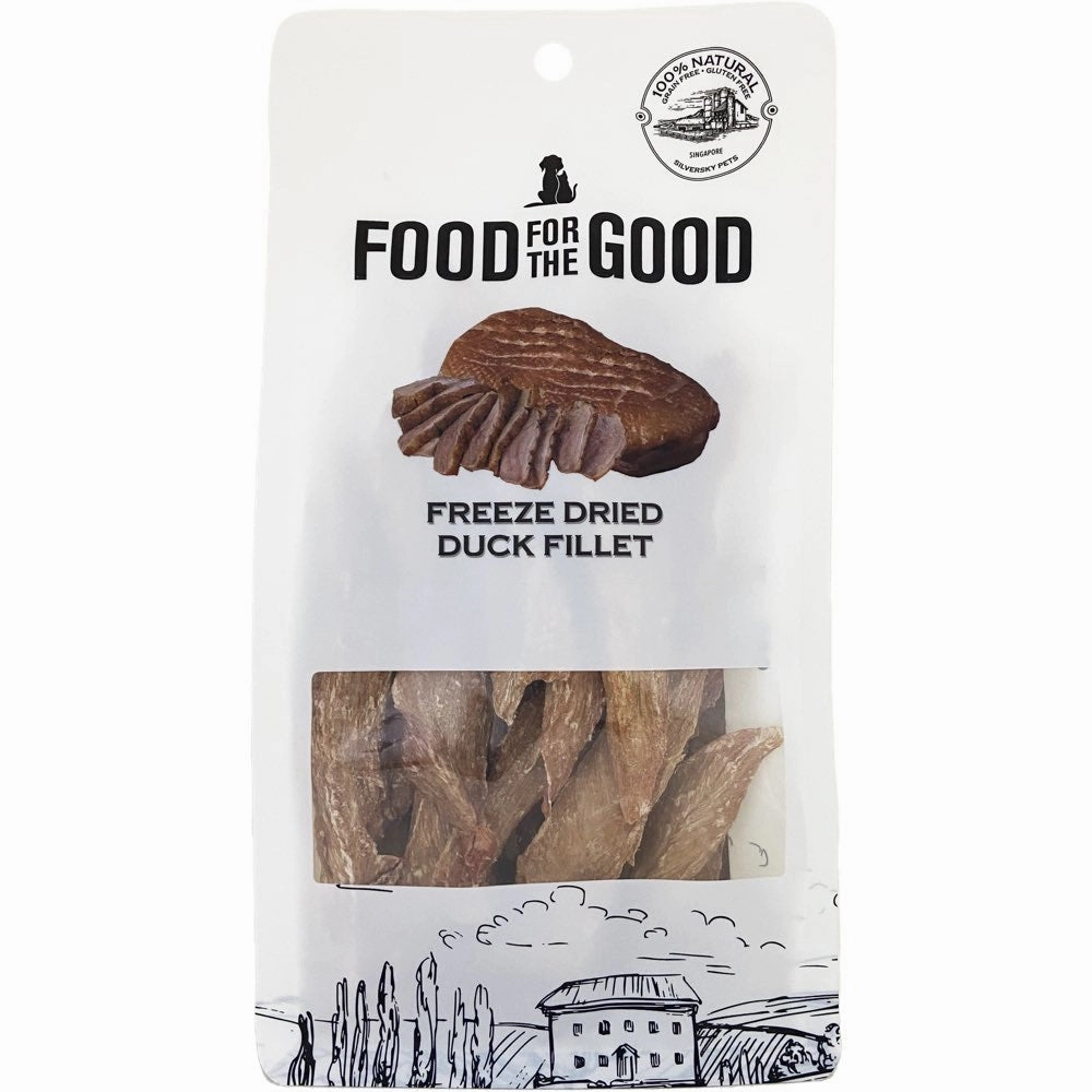 25% OFF: Food For The Good Duck Fillet Freeze-Dried Treats For Cats & Dogs 100g dry cat food cat treats grain free cat food kitten treats cat dental treats