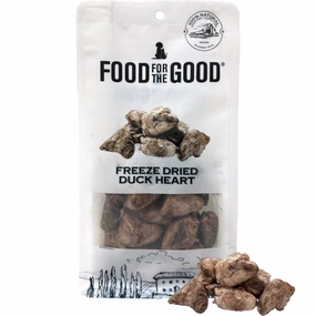 25% OFF: Food for the Good Duck Heart Freeze-Dried Treats For Cats & Dogs 70g dog chew toys dog dental chews durable chew toys puppy chew toy bone chew