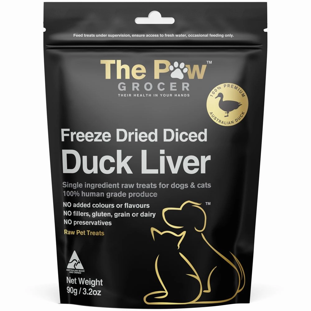 25% OFF: The Paw Grocer Duck Liver Freeze-Dried Treats For Cats & Dogs 72g dog chew toys dog dental chews durable chew toys puppy chew toy bone chew