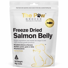 25% OFF: The Paw Grocer Salmon Belly Freeze-Dried Treats For Cats & Dogs 90g dog chew toys dog dental chews durable chew toys puppy chew toy bone chew