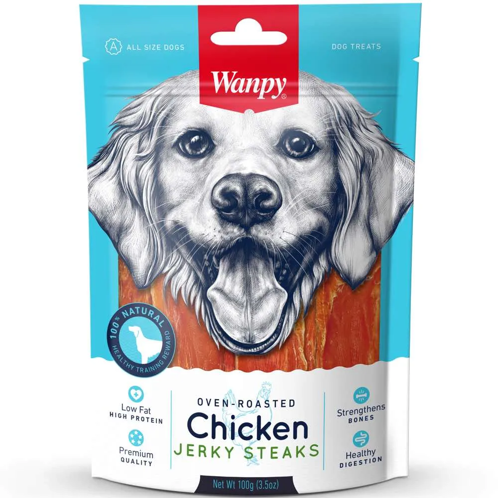 3 FOR $10.50: Wanpy Oven-Roasted Chicken Jerky Steaks Dog Treats 100g fly trap horse fly spray poultry fly control fly repellent farm fly solution