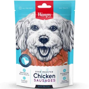 3 FOR $10.50: Wanpy Oven-Roasted Chicken Sausages Dog Treats 100g dog supplies dog food toys accessories dog bed