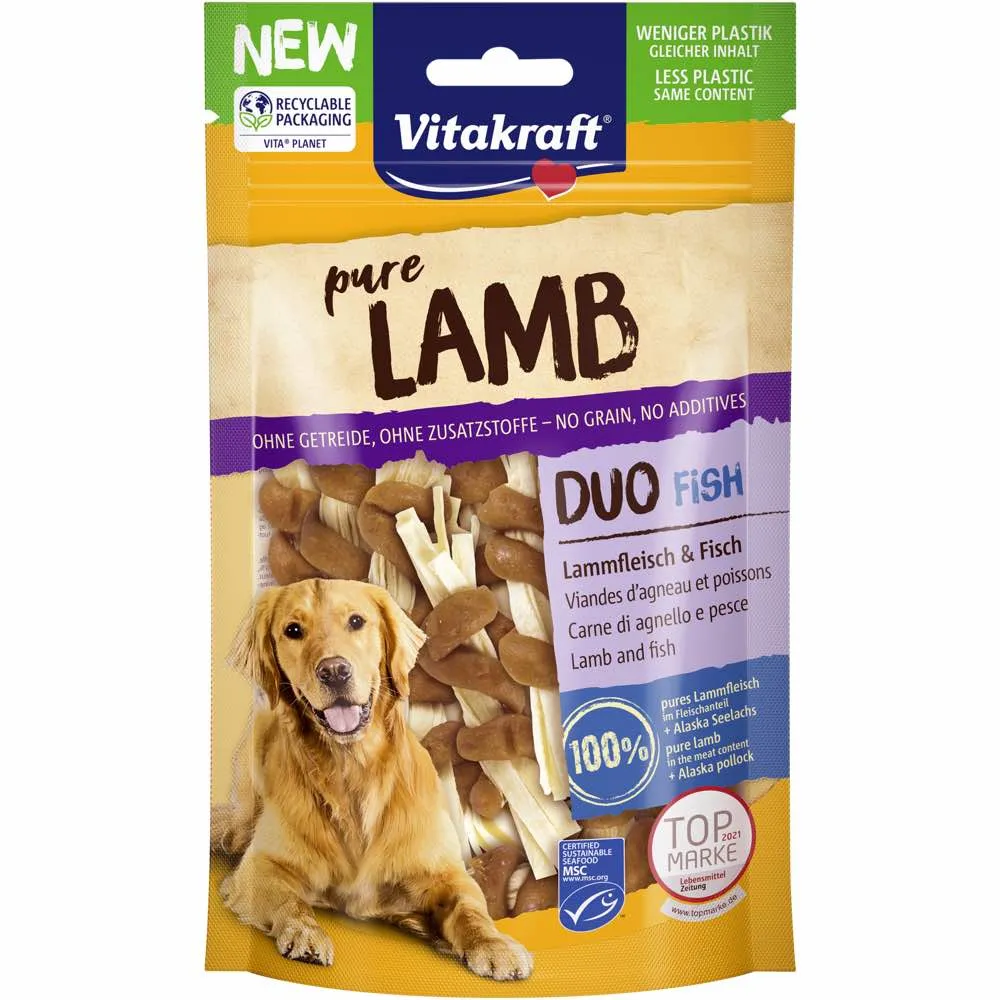 $3 OFF (Exp 14May25): Vitakraft Pure Lamb Duo Fish Grain-Free Dog Treats 80g dog supplies dog food toys accessories dog bed