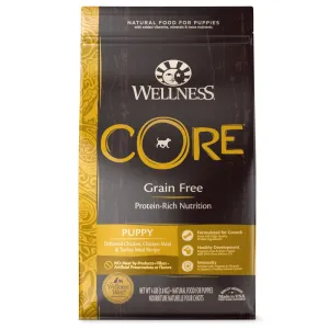 '30% OFF 4lb (Exp 9Sep) FREE DENTAL TREATS': Wellness CORE Grain-Free Puppy Dry Dog Food dog grooming shampoo collar crate feeding supplies