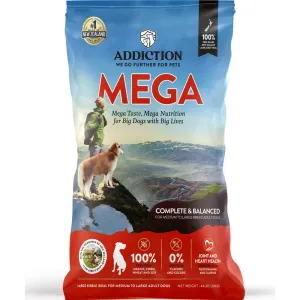 30% OFF: Addiction Mega Grain Free Dry Dog Food 44lb (20kg) freeze dried dog treats dog freeze snacks raw dog treat dehydrated dog food meat dog snack