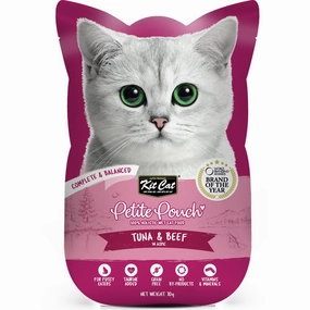 30% OFF: Kit Cat Petite Pouch Tuna & Beef In Aspic Grain-Free Pouch Cat Food 70g x 12 dog travel bag car seat cover pet carrier for car training leash dog training whistle