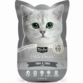 30% OFF: Kit Cat Petite Pouch Tuna & Saba In Aspic Grain-Free Pouch Cat Food 70g x 12 dog travel bag car seat cover pet carrier for car training leash dog training whistle