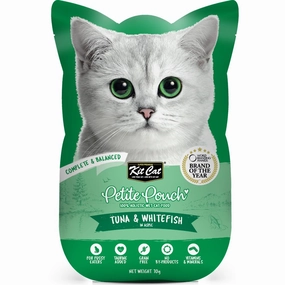 30% OFF: Kit Cat Petite Pouch Tuna & Whitefish In Aspic Grain-Free Pouch Cat Food 70g x 12 dog travel bag car seat cover pet carrier for car training leash dog training whistle