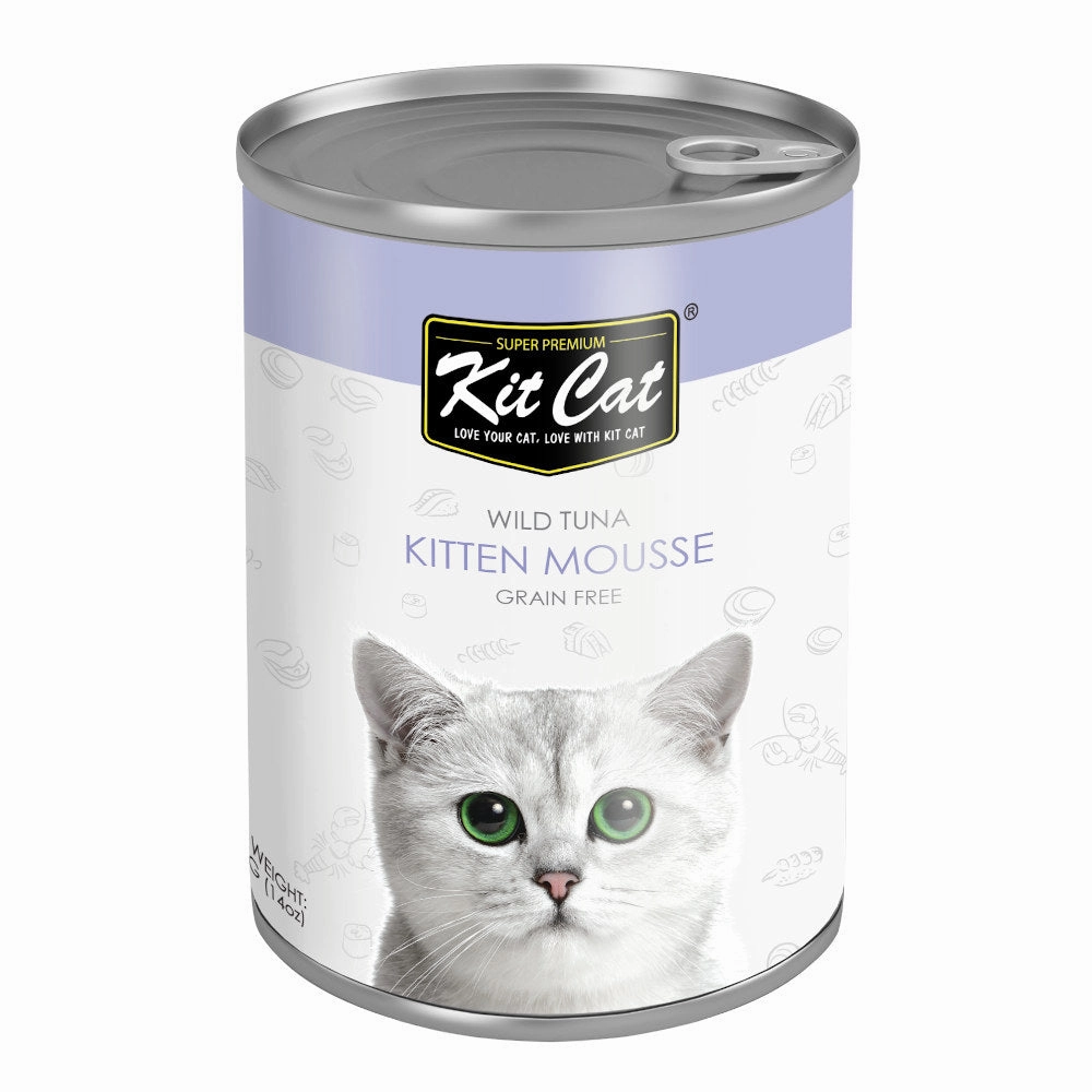 30% OFF: Kit Cat Tuna Kitten Mousse Grain Free Canned Cat Food 400g cat snacks catnip treats healthy cat food cat reward treats low calorie cat food