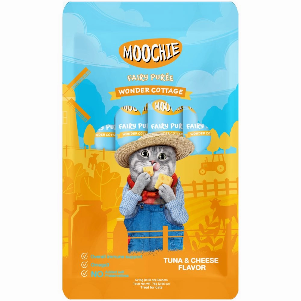 30% OFF: Moochie Fairy Puree Tuna & Cheese Liquid Cat Treats dog chew toys dog dental chews durable chew toys puppy chew toy bone chew