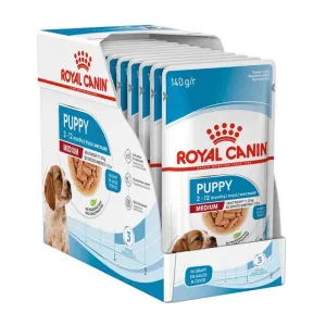 33% OFF: Royal Canin Medium Puppy Pouch Dog Food 140g x 10 canned dog food wet dog food grain free dog food dog food with gravy beef dog food