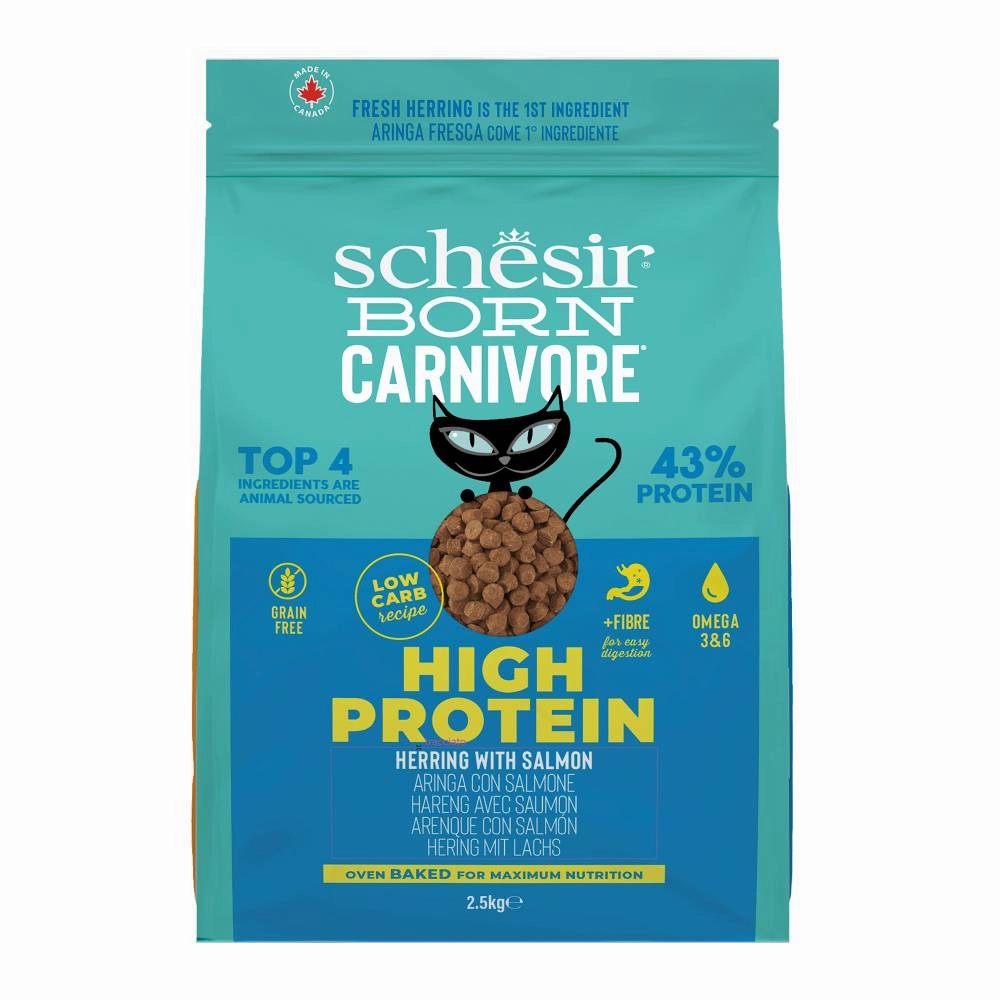 33% OFF: Schesir Born Carnivore Herring with Salmon Oven Baked Dry Cat Food dry cat food cat treats grain free cat food kitten treats cat dental treats