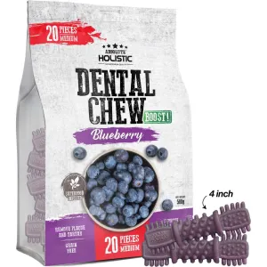 34% OFF: Absolute Holistic Boost Blueberry Medium Grain-Free Dental Dog Chews 20pc no pull dog harness nylon dog leash dog walking set dog vest harness pet lead
