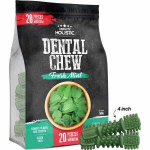 34% OFF: Absolute Holistic Fresh Mint Medium Grain-Free Dental Dog Chews 20pc dog toys interactive dog toy plush dog toy dog rope toy squeaky toy