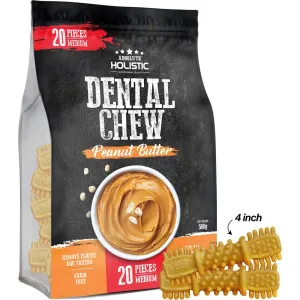 34% OFF: Absolute Holistic Peanut Butter Medium Grain-Free Dental Dog Chews 20pc dog toys interactive dog toy plush dog toy dog rope toy squeaky toy