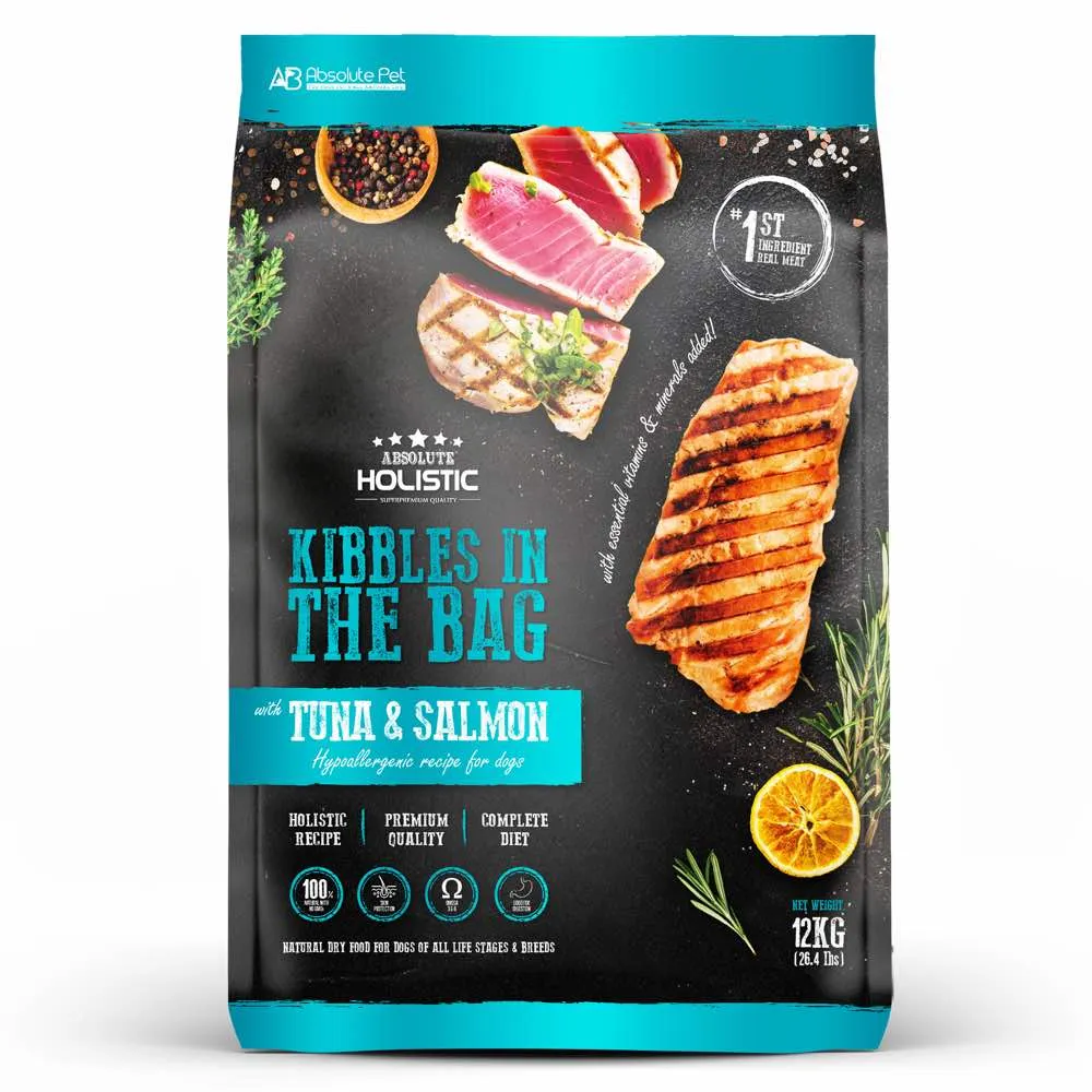 35% OFF: Absolute Holistic Kibbles In The Bag Tuna & Salmon Dry Dog Food