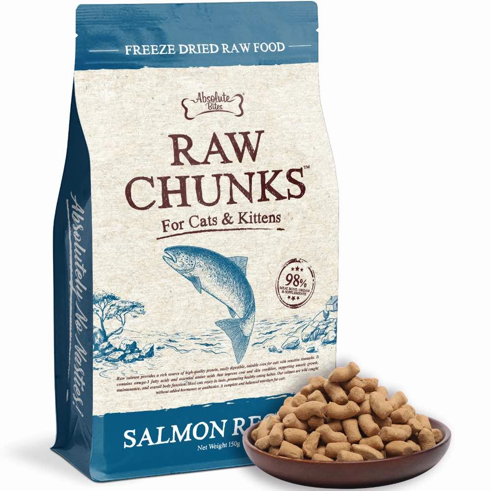 35% OFF: Absolute Bites Raw Chunks Salmon Freeze Dried Cat Food kitten food wet kitten food kitten milk kitten treats grain free kitten food