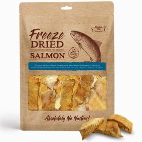 35% OFF: Absolute Bites Salmon Freeze Dried Treats For Cats & Dogs 45g dog chew toys dog dental chews durable chew toys puppy chew toy bone chew