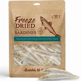 35% OFF: Absolute Bites Sardine Freeze Dried Raw Treats For Cats & Dogs 50g dog chew toys dog dental chews durable chew toys puppy chew toy bone chew