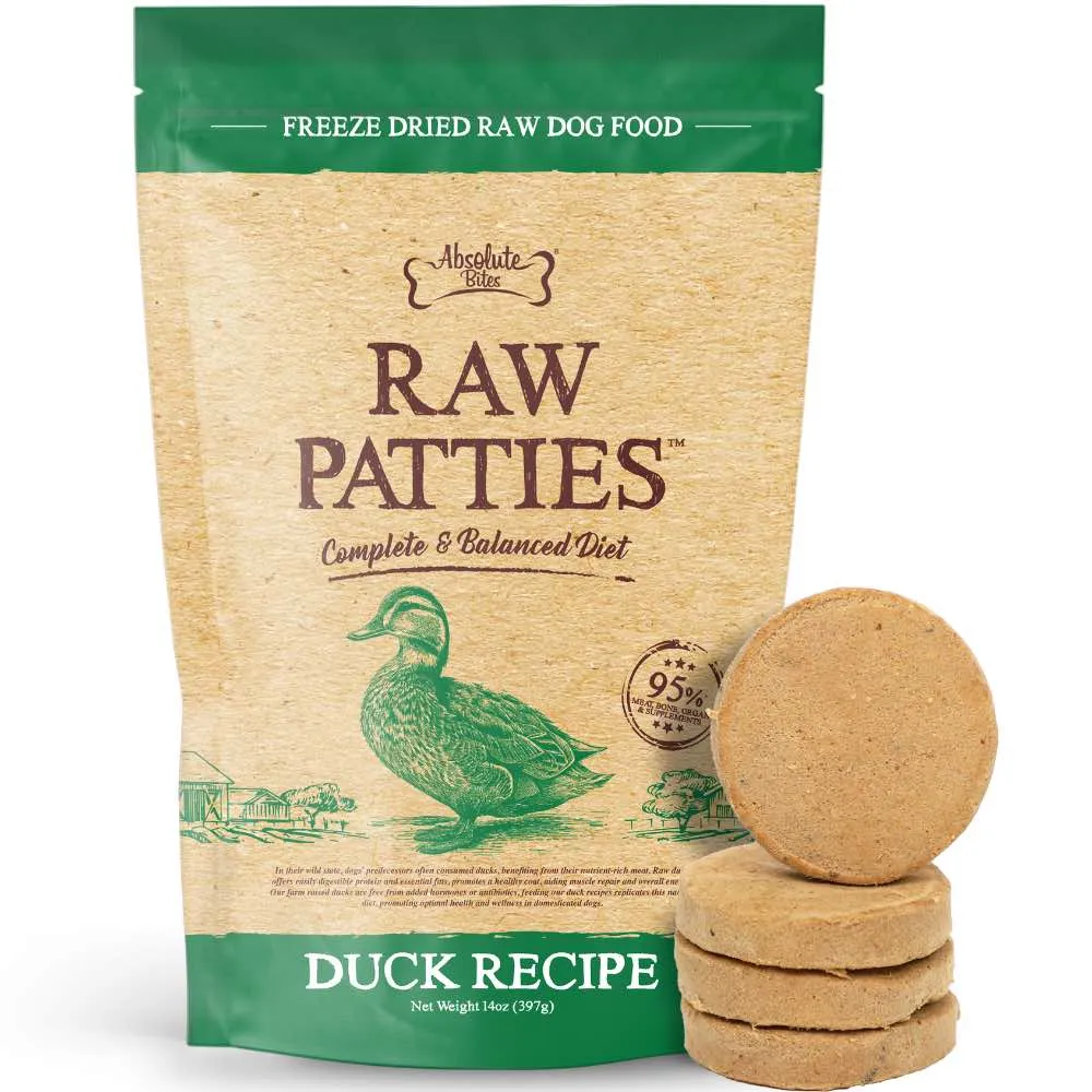 37% OFF: Absolute Bites Duck Freeze-Dried Raw Patties Dog Food 14oz dog toys interactive dog toy plush dog toy dog rope toy squeaky toy