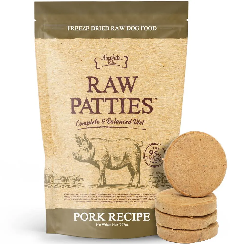 37% OFF: Absolute Bites Pork Freeze-Dried Raw Patties Dog Food 14oz dog toys interactive dog toy plush dog toy dog rope toy squeaky toy
