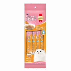3 FOR $12: Smartheart Tuna With Goat Milk Creamy Cat Treats 15gx4 dry cat food cat treats grain free cat food kitten treats cat dental treats