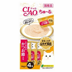 3 FOR $16: Ciao Churu Chicken Fillet Scallop & Sliced Bonito Grain-Free Cat Treats 56g dog chew toys dog dental chews durable chew toys puppy chew toy bone chew