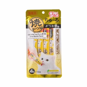 3 FOR $16: Ciao Grilled Skipjack Tuna & Dried Bonito Liquid Cat Treat 48g dog chew toys dog dental chews durable chew toys puppy chew toy bone chew