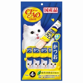 3 FOR $16: Ciao Stick Katsuo Tuna In Jelly Cat Treat 60g dry cat food cat treats grain free cat food kitten treats cat dental treats
