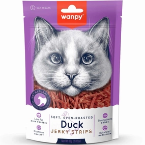 3 FOR $9.90: Wanpy Soft Oven-Roasted Duck Jerky Strips Cat Treats 80g dry cat food cat treats grain free cat food kitten treats cat dental treats