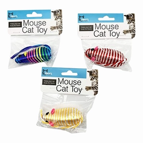 3" Striped Mice Cat Toys, 3 pk cat scratchers cat towers cat window perch cat heating pad cat calming spray