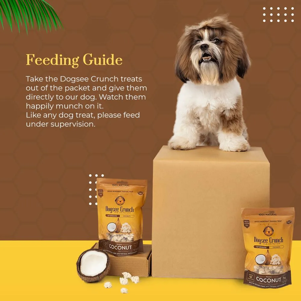 4 FOR $13: Dogsee Crunch Coconut Grain-Free Dog Treats 50g