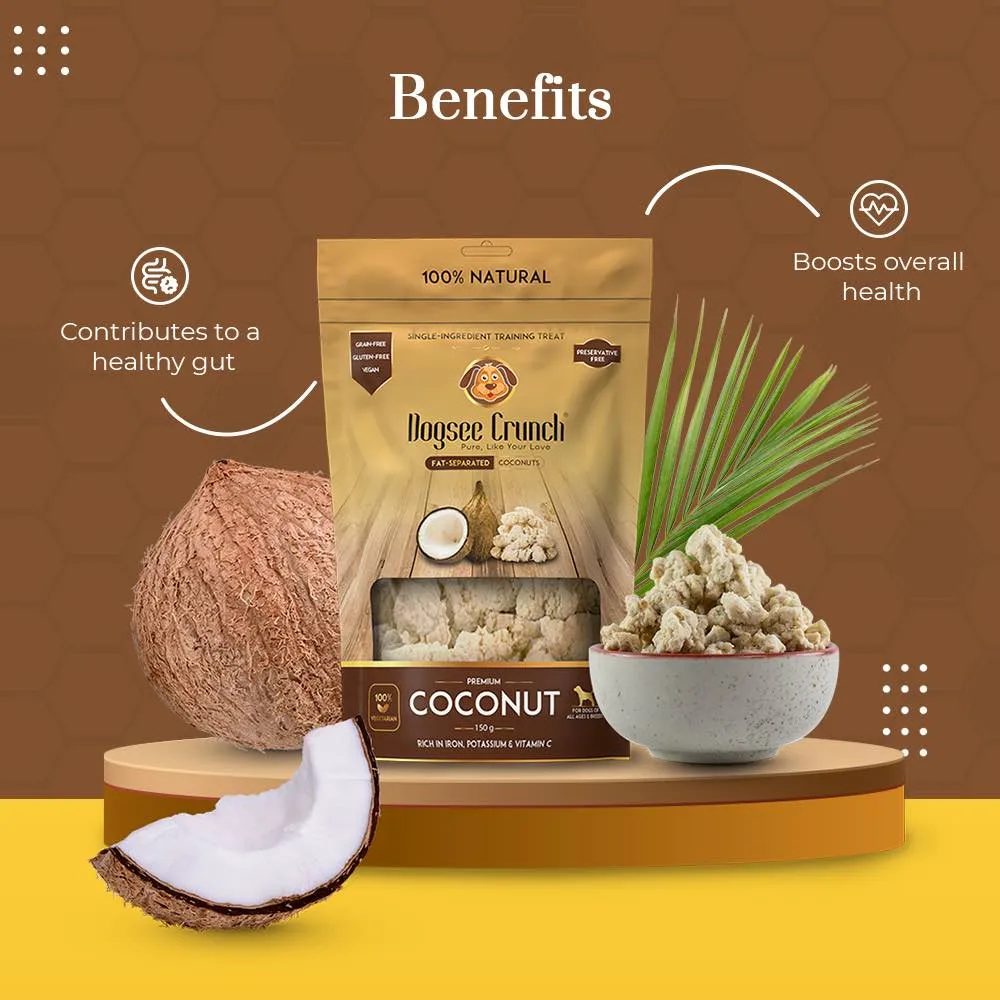 4 FOR $13: Dogsee Crunch Coconut Grain-Free Dog Treats 50g