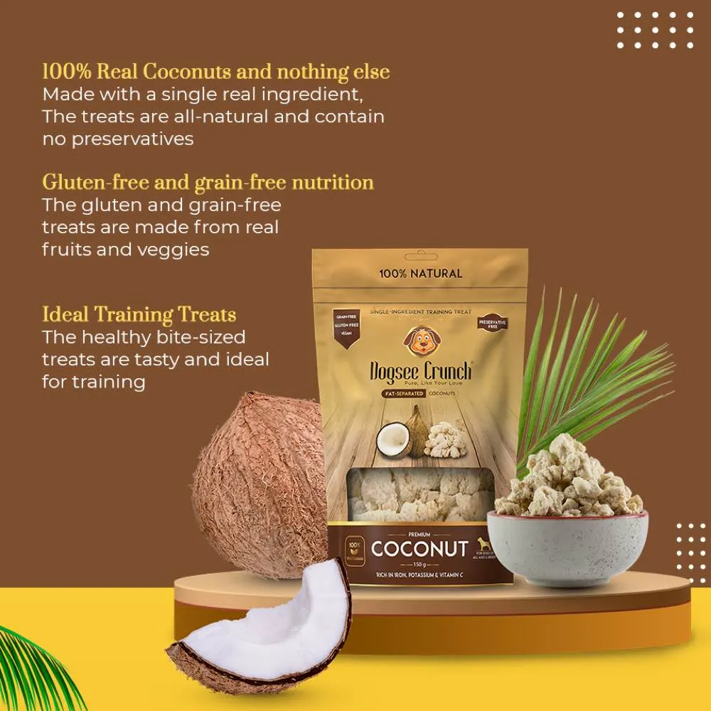 4 FOR $13: Dogsee Crunch Coconut Grain-Free Dog Treats 50g
