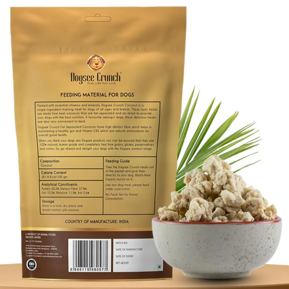 4 FOR $13: Dogsee Crunch Coconut Grain-Free Dog Treats 50g