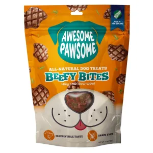 4 FOR $14: Awesome Pawsome Beefy Bites Grain-Free Dog Treats 3oz dog supplies dog food toys accessories dog bed