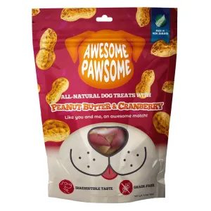 4 FOR $14: Awesome Pawsome Peanut Butter & Cranberry Grain-Free Dog Treats 3oz dog toys interactive dog toy plush dog toy dog rope toy squeaky toy
