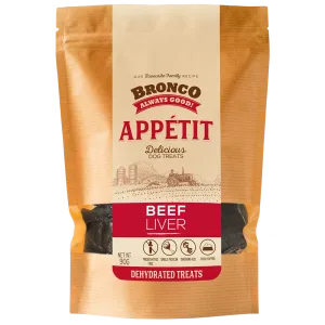 $4 OFF: Bronco Appetit Beef Liver Dehydrated Dog Treats 90g dog grooming shampoo collar crate feeding supplies