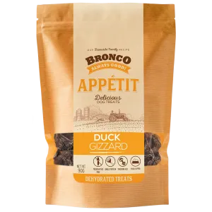 $4 OFF: Bronco Appetit Duck Gizzard Dehydrated Dog Treats 90g dog grooming shampoo collar crate feeding supplies