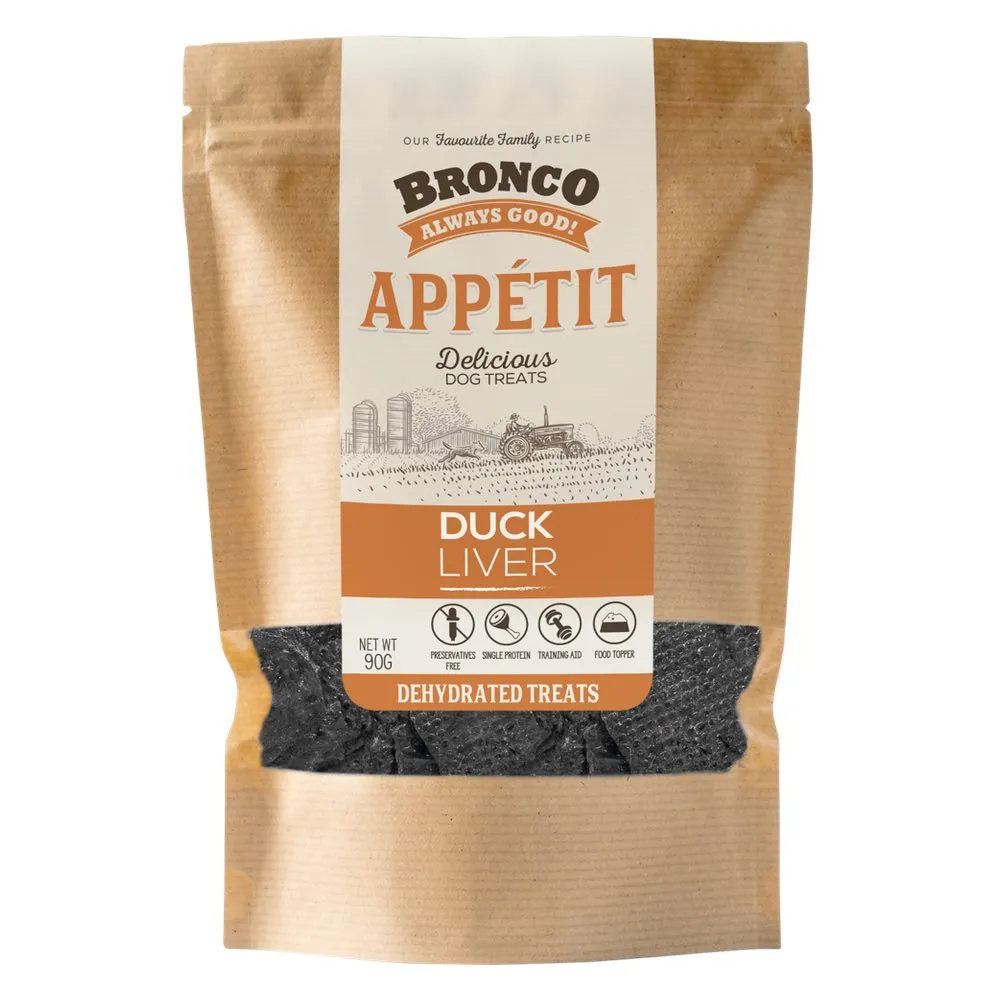 $4 OFF: Bronco Appetit Duck Liver Dehydrated Dog Treats 90g dog grooming shampoo collar crate feeding supplies