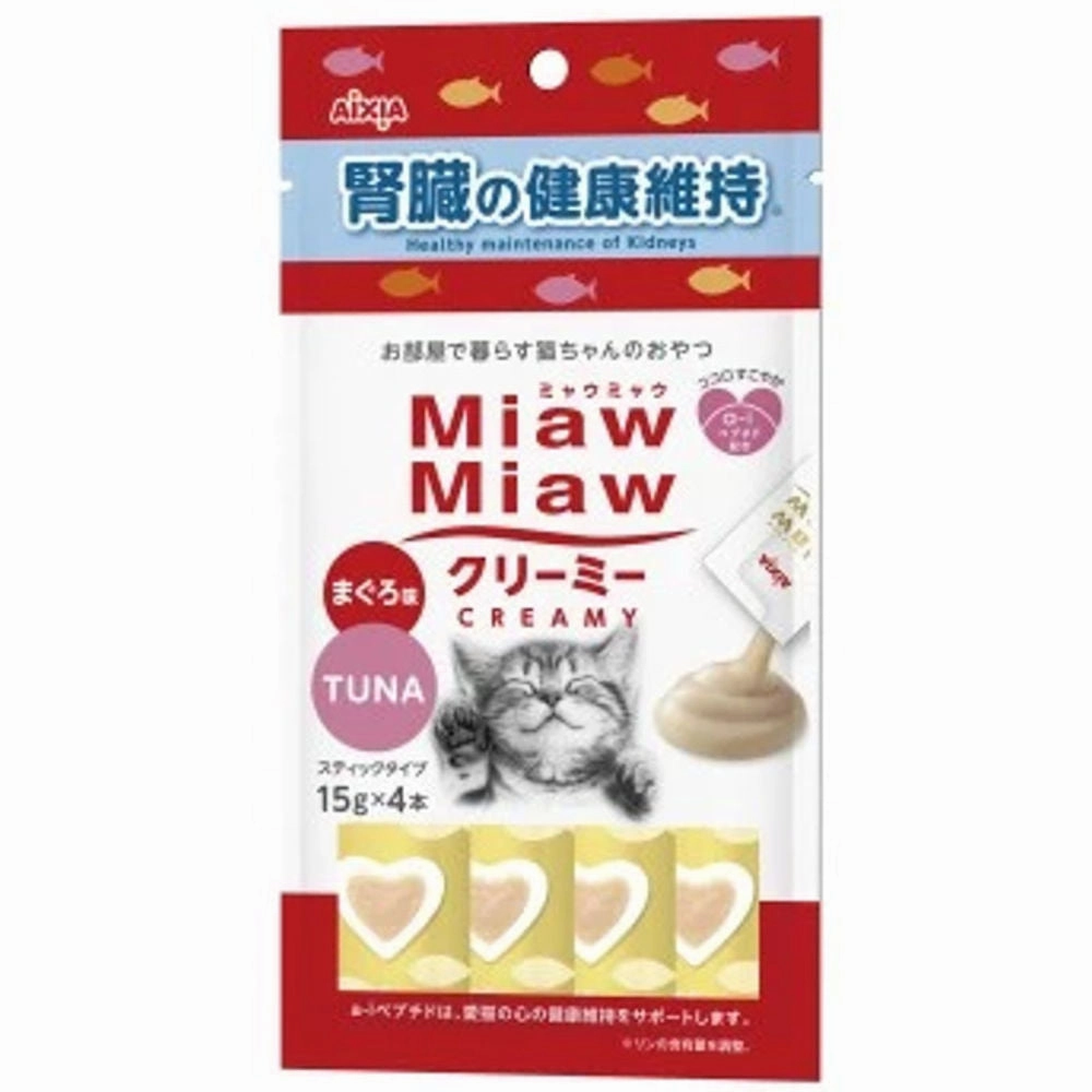 4 FOR $12: Aixia Miaw Miaw Creamy Tuna Healthy Urinary Function Cat Treats 60g dog chew toys dog dental chews durable chew toys puppy chew toy bone chew