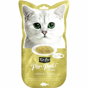 4 FOR $14 : Kit Cat Purr Puree Plus Urinary Care Tuna Cat Treats 60g dog chew toys dog dental chews durable chew toys puppy chew toy bone chew