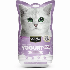 4 FOR $14: Kit Cat Yogurt Yums Blueberry Grain-Free Freeze-Dried Cat Treats 10pc dog chew toys dog dental chews durable chew toys puppy chew toy bone chew