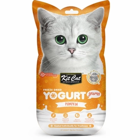 4 FOR $14: Kit Cat Yogurt Yums Pumpkin Grain-Free Freeze-Dried Cat Treats 10pc cat snacks catnip treats healthy cat food cat reward treats low calorie cat food