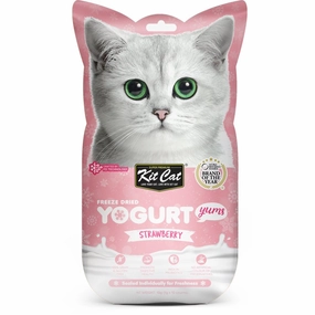 4 FOR $14: Kit Cat Yogurt Yums Strawberry Grain-Free Freeze-Dried Cat Treats 10pc dry cat food cat treats grain free cat food kitten treats cat dental treats