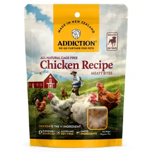 '50% OFF': Addiction Meaty Bites Chicken Grain Free Dog Treats 4oz dog grooming shampoo collar crate feeding supplies